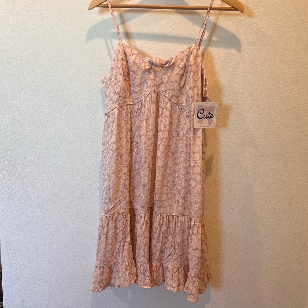 NWT Cute by Daisy Blush Floral Sundress Womens Size L